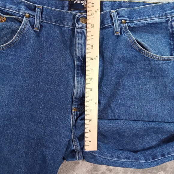 Wrangler Jeans Men 40x32 George Straight Cowboy Cut Relaxed Blue Denim Tapered - Picture 9 of 12